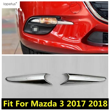 Предна броня фарове за мъгла лампи вежди лента декорация капак тапицерия за Mazda 3 хечбек седан 2017 2018 аксесоари екстериор комплект