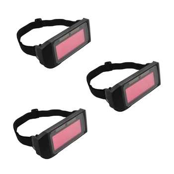 3X Автоматично потъмняване Заваръчна каска DIN11 Издръжлива автоматична промяна на светлината Анти-отблясъци Очи Шиене очила маски Autos Shades