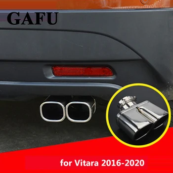 За Suzuki Vitara 2020 2019 2016 2021 Аксесоари Неръждаема стомана изпускателна ауспух съвети капак задна ауспух върха ауспух тапицерия