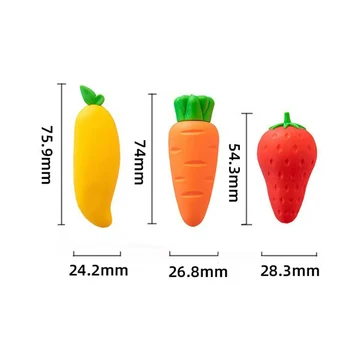 Big Mac Fruit Creative Carrot Eraser Unique And Cute Stationery School Office Supplies Children Student Pencil Eraser Prize Gift
