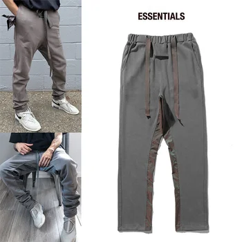 Мъжки Essentials Sweatpants Мъжка модна марка печатни писма 100% памук хип-хоп хлабав Унисекс джогинг извънгабаритни панталони Унисекс