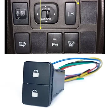 Refitted захранване централно заключване бутон LED светлина двоен бутон превключвател за Toyota Corolla LEVIN PRODO
