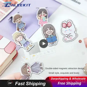 Cartoon Magnetic Bookmark Durable Easy To Carry Beautiful Stationery Bookmark Exquisite Workmanship Not Easy To Damage Books