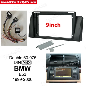 1-2Din автомобил DVD рамка аудио монтаж адаптер тире тапицерия комплекти Facia панел 9inch за BMW E53 1999-2006