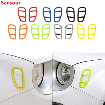 Sansour ABS кола отпред страна калник светлина лампа декорация капак подстригване стикери аксесоари за Jeep Renegade 2015-2017 кола стайлинг