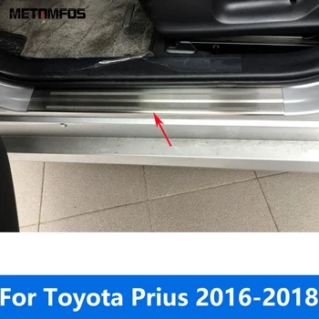 За Toyota Prius 2016 2017 2018 Неръждаема външна врата перваз плоча добре дошли педал изтъркване охрана стикер аксесоари кола стайлинг