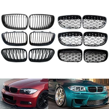 Car Front Center Grille Grills Black ABS fit for 2008 2009 2010 2011 BMW E81 E82 E87 E88 1-Series 120d 120i 130i