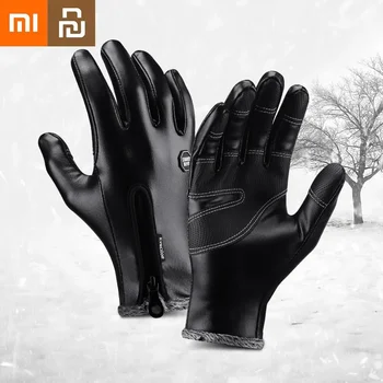 Xiaomi Youpin Зимни ръкавици за колоездене Мъже Топли ветроупорни ръкавици със сензорен екран за спортни термично катерене Ски мотоциклетни ръкавици