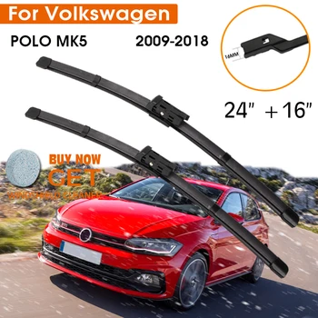  Острие за чистачки за автомобили за Volkswagen POLO MK5 2009-2018 Гумени силиконови чистачки за предно стъкло 24 