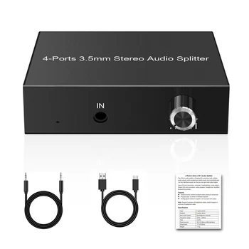 M6CA 3.5mm сплитер за слушалки 3.5mm адаптер за слушалки аудио усилвател за стерео аудио усилвател за таблетен телефон стерео аудио усилвател