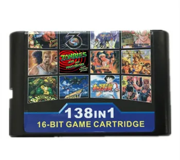 138 в 1 Гореща колекция от игри за SEGA GENESIS MegaDrive 16 битова касета за игри за PAL и NTSC Версия на игрови конзоли