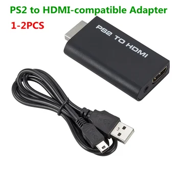 За PS2 към HDMI-съвместим конверторен адаптер 480i / 480p / 576i аудио видео с 3.5mm аудио кабел поддържа PC всички режими на дисплея на PS2