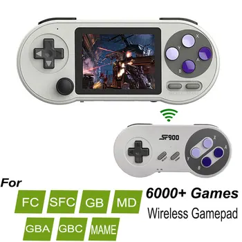 SF2000 Видео игра Ръчна джобна игрова конзола със 7 емулатора 6000 игри Поддръжка Безжичен геймпад AV изход 3 инчов гейм плейър