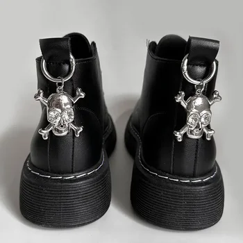 2PCS Нов кристал череп Мартин ботуши обувки катарами декорация пънк рок готически паяк змия обувки аксесоари творчески бижута