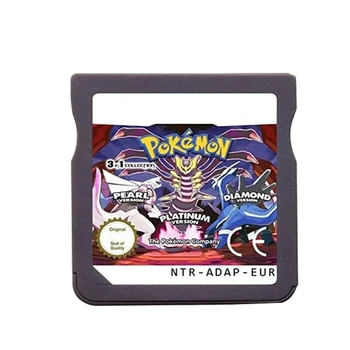 Game Cartridge Console Card 3 in1for Pearl platinum Diamond for 2 in1 heartgold SoulSilver US / EU Version For NDS