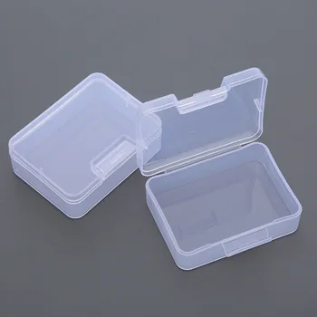 10pcs мини пластмасова кутия за съхранение прозрачна малка квадратна бижутерия Обеци пръстени бижута организатор контейнер дропшипинг
