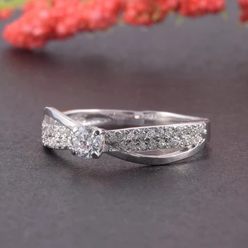 CAOSHI шик универсален лъскав цирконий пръстен за жени мода дама грациозен пръст бижута за сватбена церемония булчински аксесоари