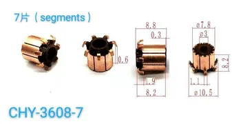 5Pcs 3x7.8x8.2(8.8)x7P медни пръти Електрически мотор комутатор CHY-3608-7