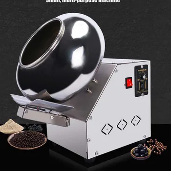Шоколадова захар по инерция машина 30 см валяк търговски малки бонбони Coater машина Машина за полиране на покритие от шоколадови зърна