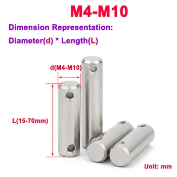 304 Цилиндрични щифтове с резба от неръждаема стомана с отвори M4M5M6M8M10