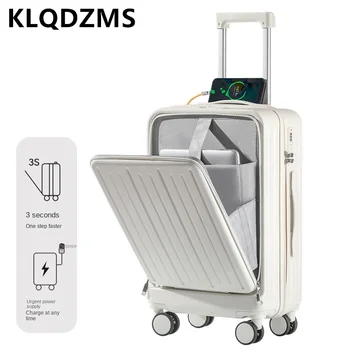KLQDZMS Дамски куфар отпред отваряне лаптоп количка случай 20 инчов мъжки бординг кутия 22