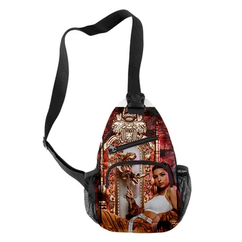 Популярни младежки Ева кралица момчета / момичета 3D печат гърдите чанти Оксфорд водоустойчив спортни crossbody пътуване чанта рамо чанти