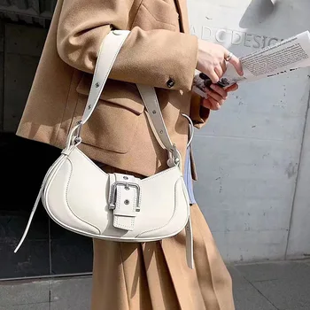 Корейски шик дизайнер подмишница рамо чанта улица Y2k случайни колан ключалката подмишниците портмонета съединител женски нови чанти Bolsos Mujer