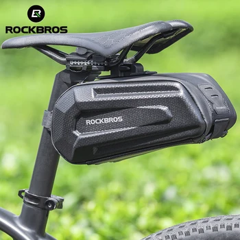 ROCKBROS1.7L велосипедна чанта водоустойчива задна голяма Capatity бързо освобождаване седалка пост удароустойчив двоен цип аксесоари