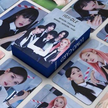 55pcs/set NEW Kpop Idol (G)I-DLE Lomo Cards Photo Album Card Photocard Pictures MINNIE Yuqi Jeon Soyeon Фенове Колекция Подарък