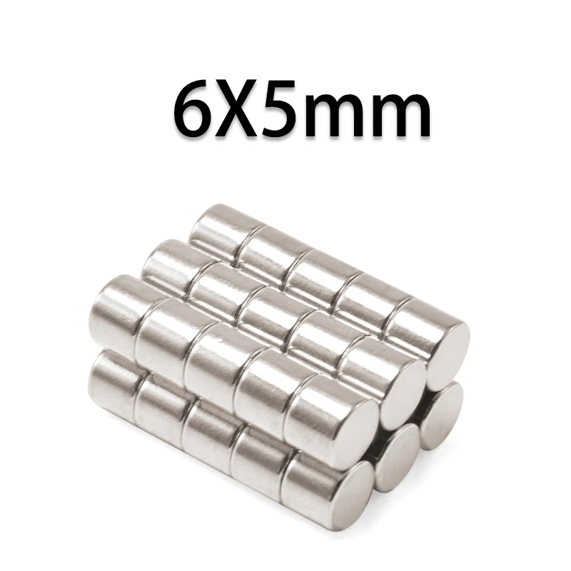 Супер силна магнитна сила N35 Магнит за хладилник с диаметър 6x1/1.5/2/3/4/5/6/8/10 Кръгъл неодимов магнит Mini