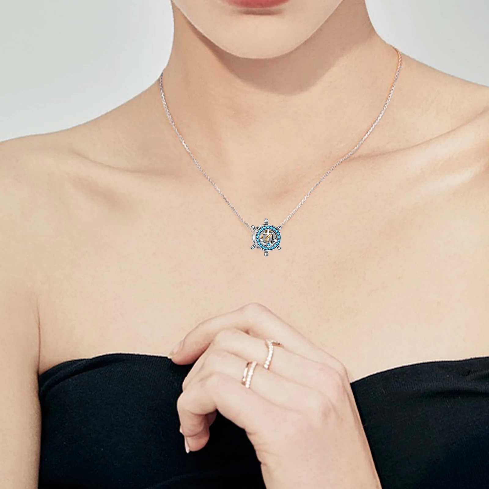 925 стерлинги сребърен рул кръгла куха диамант сини мъниста чар годни оригинални пандора сексапил гривни жени DIY бижута подарък