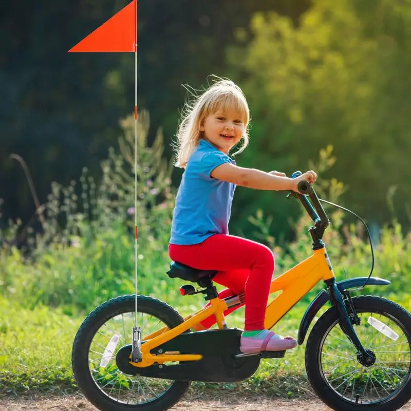 Регулируем полюс сълза устойчиви фибростъкло на открито за деца безопасност велосипед флаг оранжев висока видимост водоустойчив овесарка