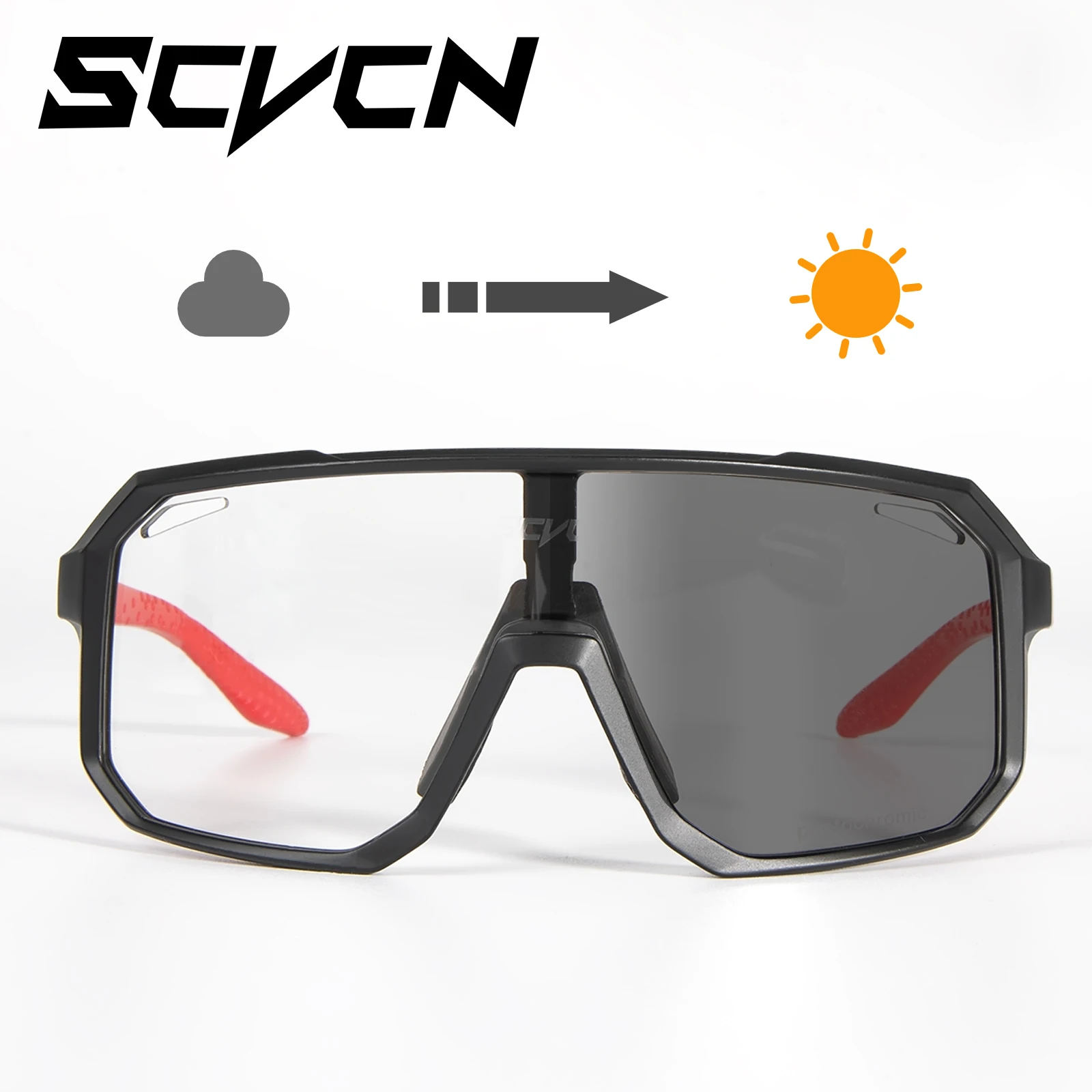 SCVCN Нови фотохромни мъже Колоездене слънчеви очила жени UV400 очила спортно бягане пътни велосипедни очила планински велосипеди