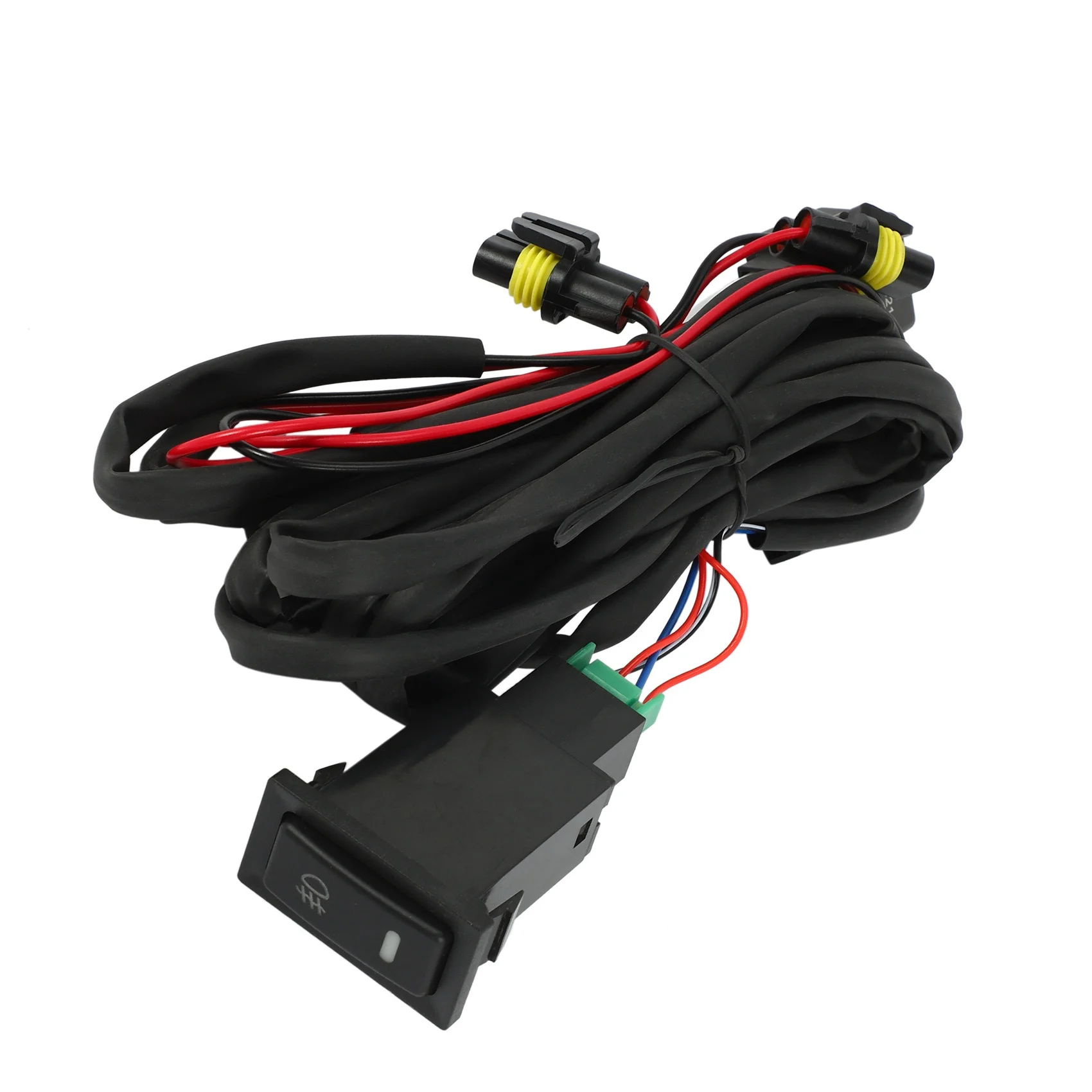 Комплект кабелни снопове Тел + превключвател с LED индикатори Релеен кабел за лампа за мъгла за Toyota