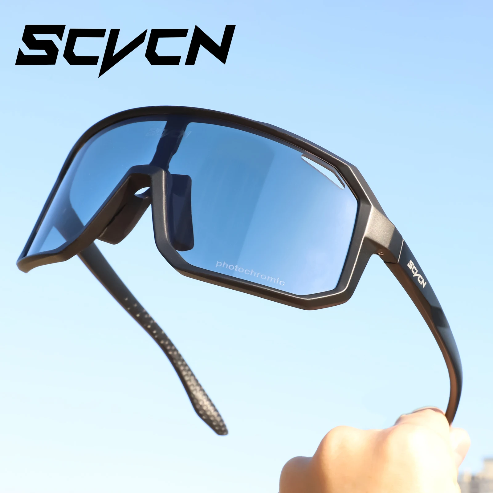 SCVCN Нови фотохромни мъже Колоездене слънчеви очила жени UV400 очила спортно бягане пътни велосипедни очила планински велосипеди