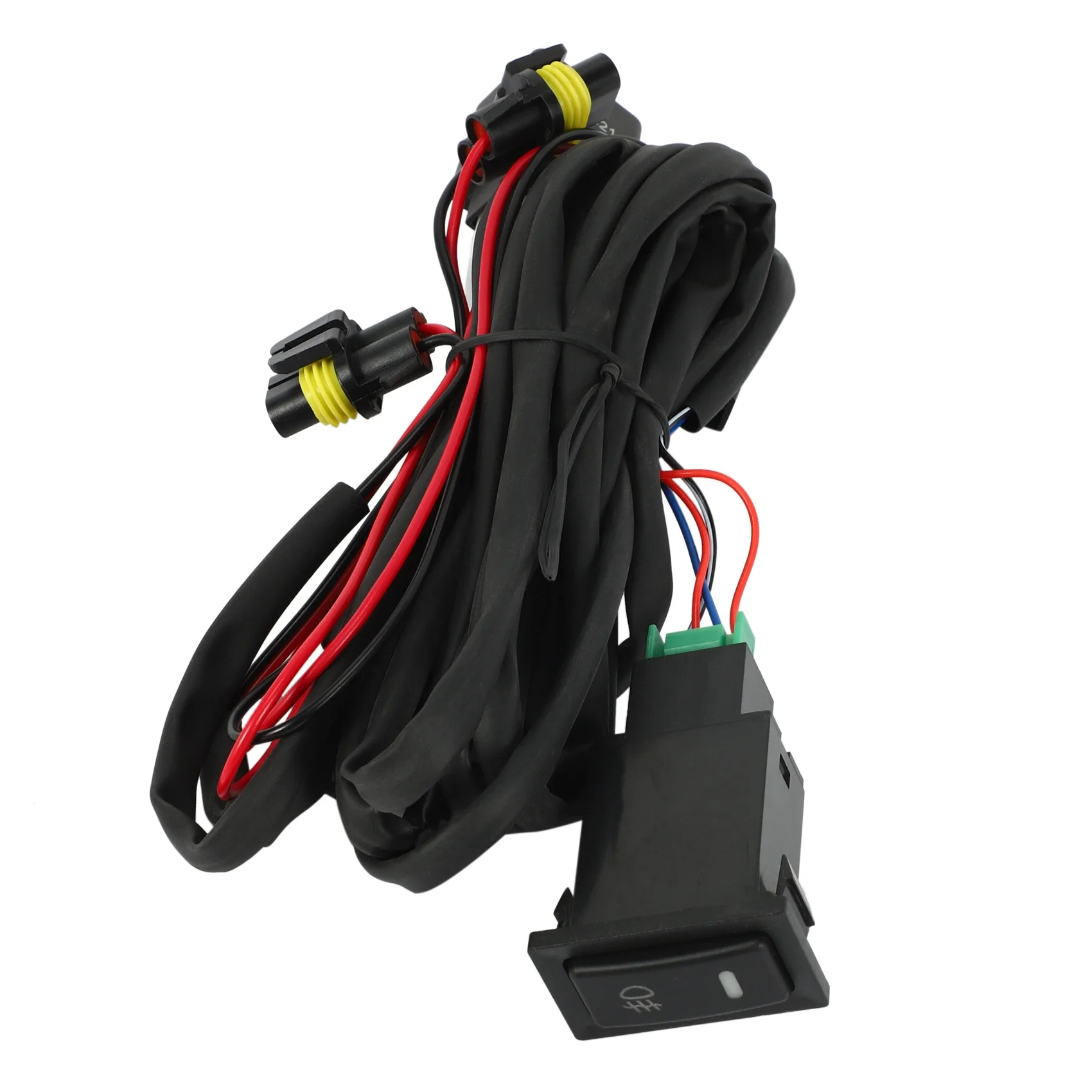 Комплект кабелни снопове Тел + превключвател с LED индикатори Релеен кабел за лампа за мъгла за Toyota