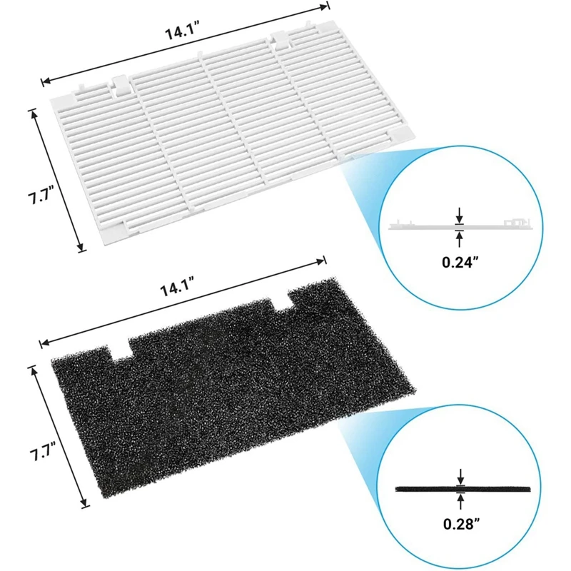 A / C Решетка на климатика Капак на въздушния филтър Duo-Package Ducted Air Filter Cover за Dometic 3104928.019, RV кемпер резервни части