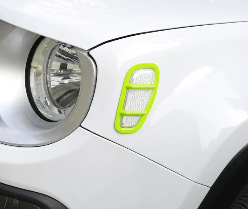 Sansour ABS кола отпред страна калник светлина лампа декорация капак подстригване стикери аксесоари за Jeep Renegade 2015-2017 кола стайлинг